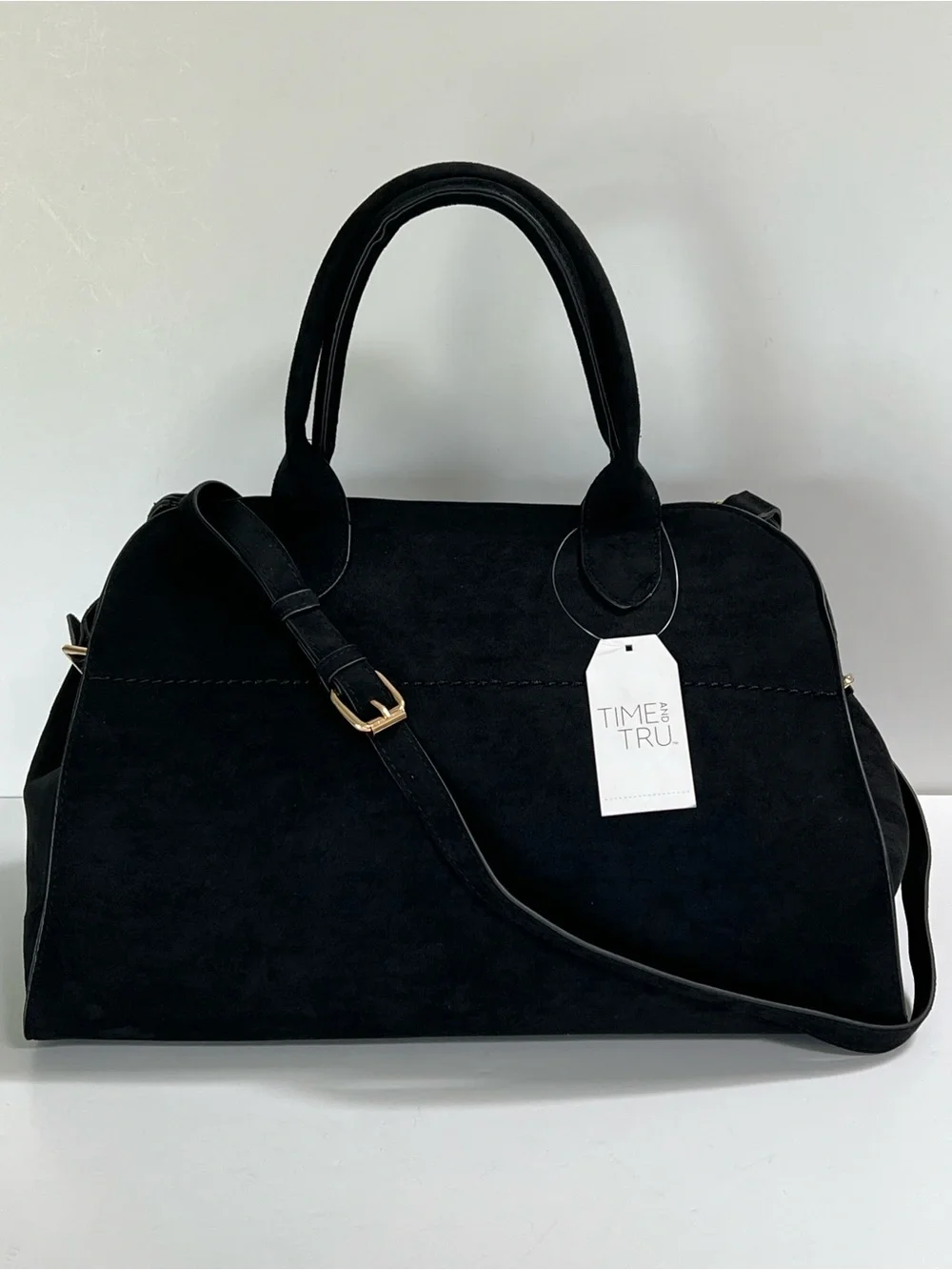 Time and Tru Sage Margaux Style Black Satchel Bag NWT
